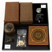 ASSEMBLED GROUP OF BOXES AND A