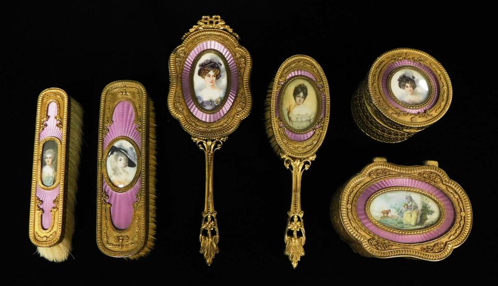 ASSEMBLED GUILLOCHE ENAMEL AND