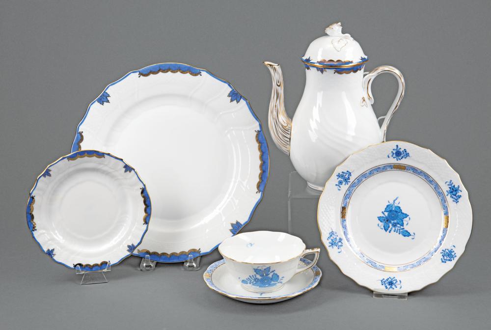 ASSEMBLED HEREND PORCELAIN DINNER