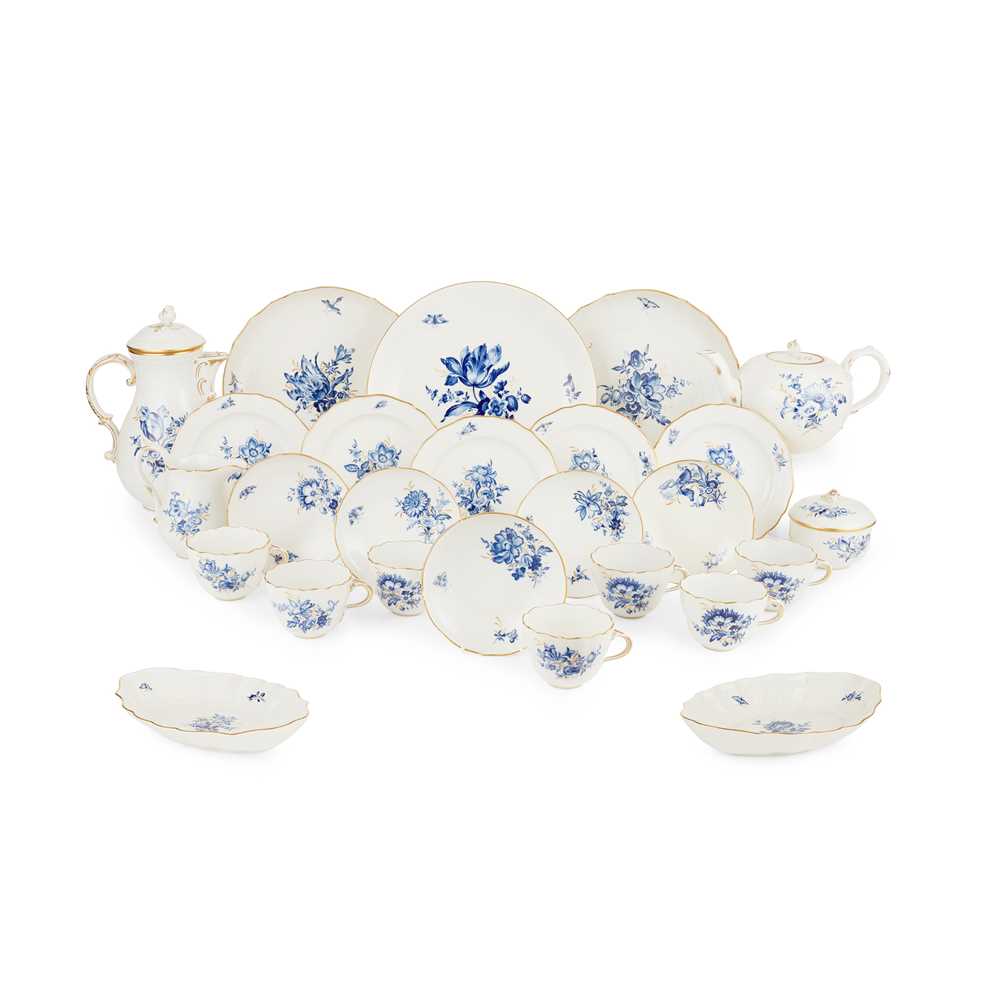 ASSEMBLED MEISSEN BLUE FLORAL