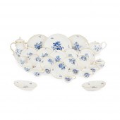 ASSEMBLED MEISSEN BLUE FLORAL