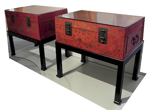 ASSEMBLED PAIR OF CHINESE 20TH C.