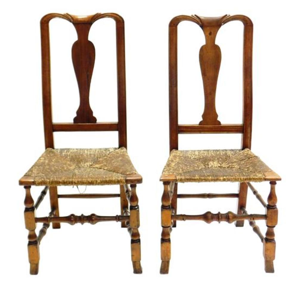 ASSEMBLED PAIR OF QUEEN ANNE