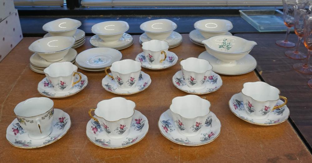 ASSEMBLED PORCELAIN TEA SERVICE,
