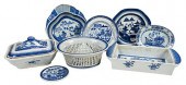 ASSEMBLED SET OF 23 CANTON BLU