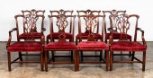 ASSEMBLED SET OF 8 CHIPPENDALE