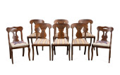 ASSEMBLED SET OF EIGHT MAHOGAN