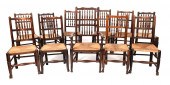 ASSEMBLED SET OF ELEVEN SPINDL