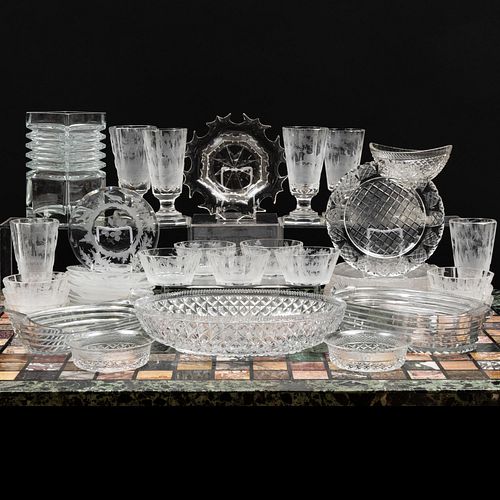 ASSEMBLED SET OF ETCHED AND CUT