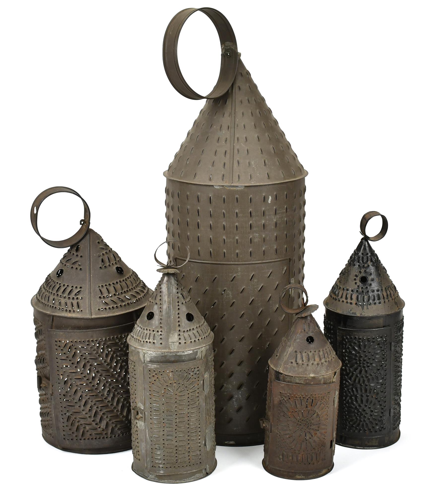 ASSEMBLED SET OF FIVE GRADUATED