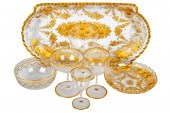 ASSEMBLED SET OF GILT-DECORATE