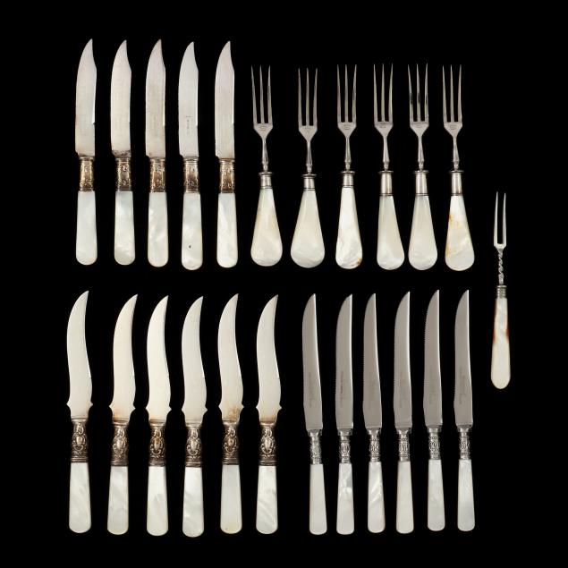 ASSEMBLED SET OF MOTHER OF PEARL