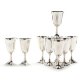 ASSEMBLED SET OF NINE STERLING