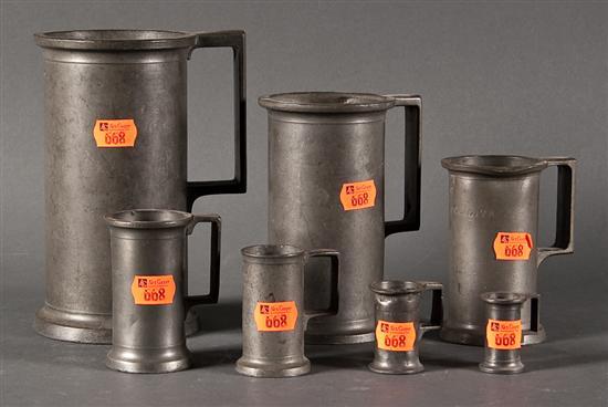 Assembled set of seven French