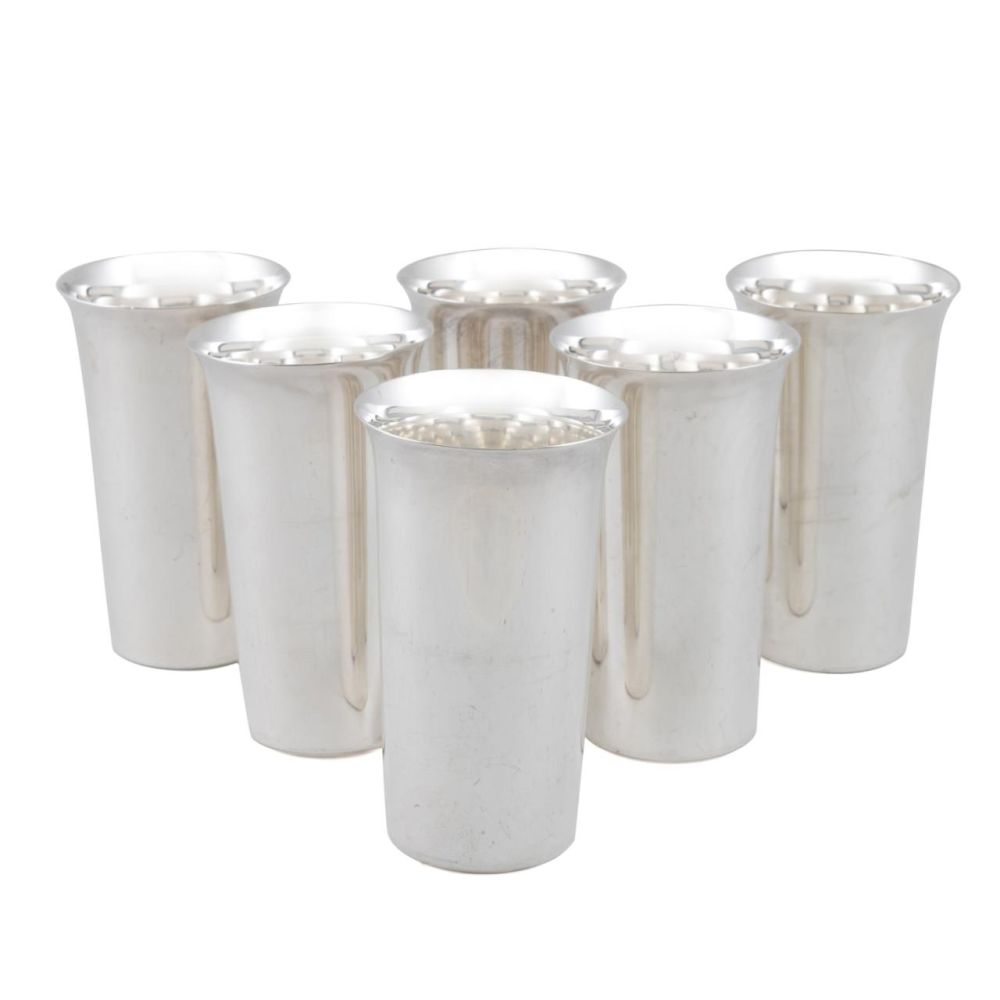 ASSEMBLED SET OF SIX 950/970 SILVER