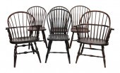 ASSEMBLED SET OF SIX BOWBACK W