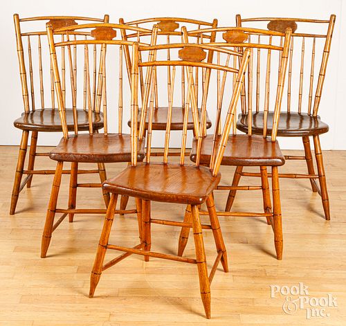 ASSEMBLED SET OF SIX BUTTERFLY