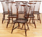 ASSEMBLED SET OF SIX FANBACK W