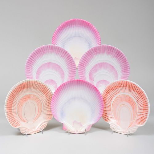 ASSEMBLED SET OF SIX PORCELAIN