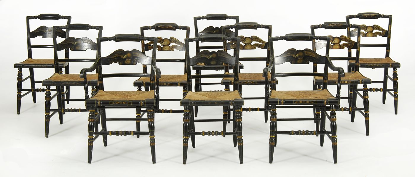ASSEMBLED SET OF TEN HITCHCOCK