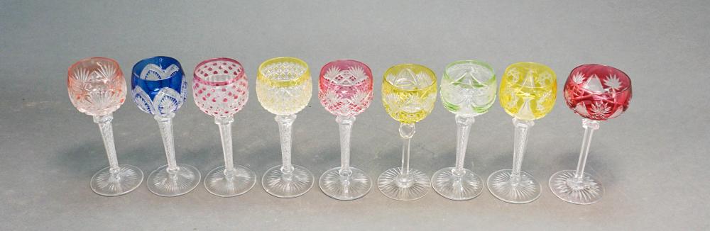 ASSEMBLED SET WITH NINE BOHEMIAN