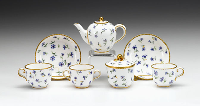 Assembled Sevres porcelain