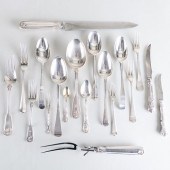 ASSEMBLED SILVER FLATWARE SERV