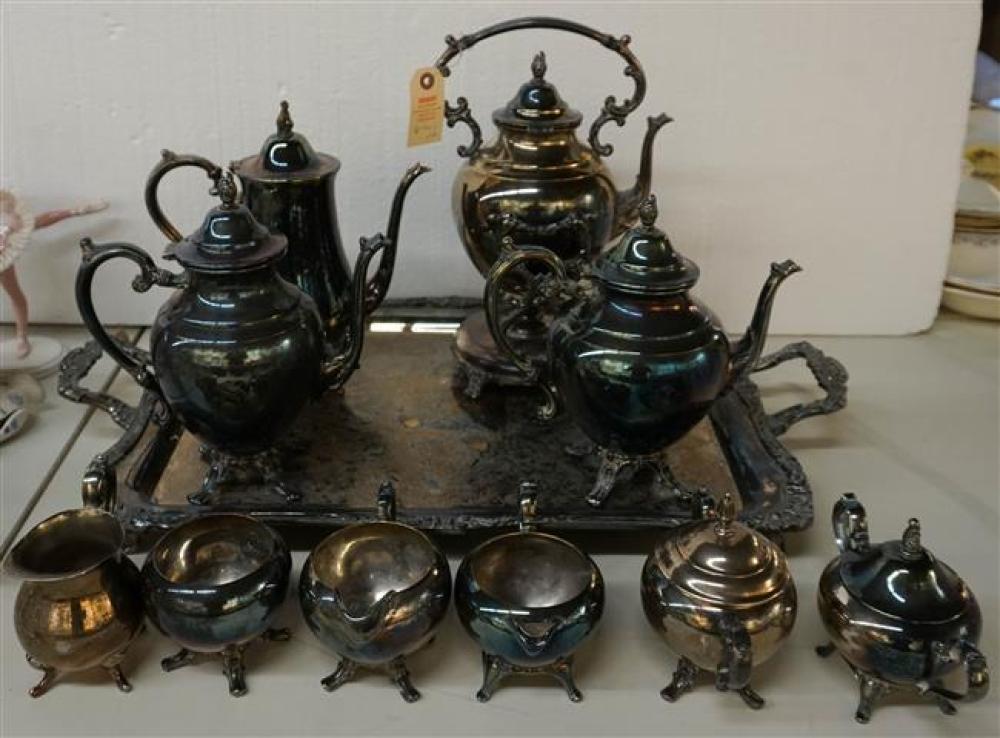 ASSEMBLED SILVER PLATE TEN-PIECE
