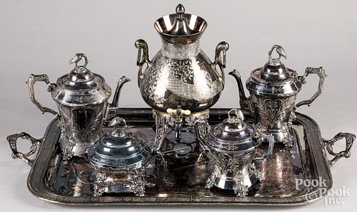 ASSEMBLED SILVER PLATED TEA
