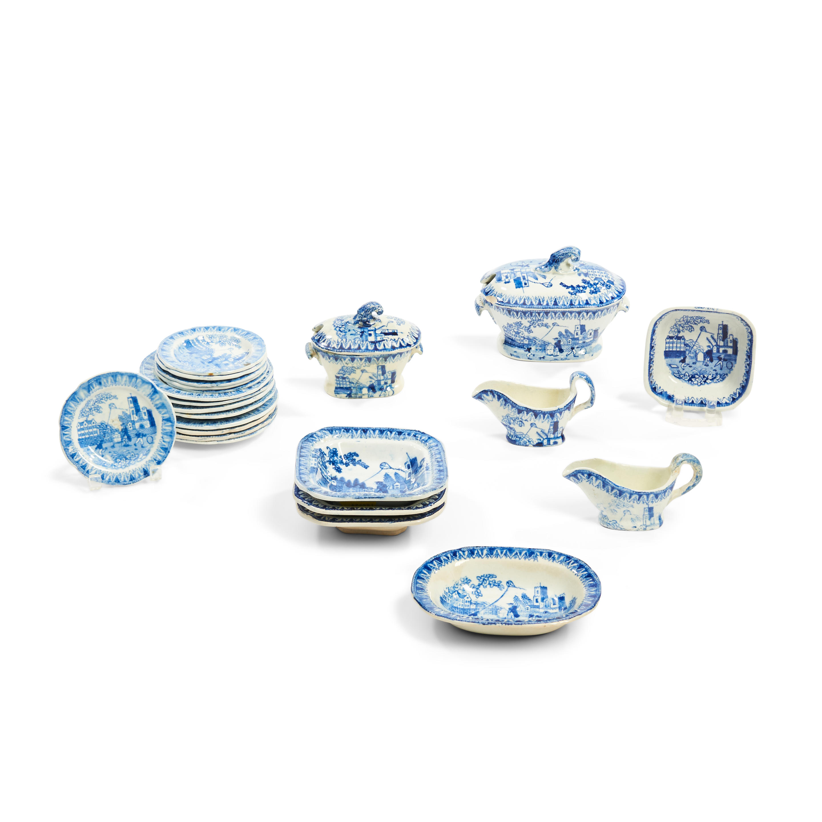 ASSEMBLED STAFFORDSHIRE BLUE