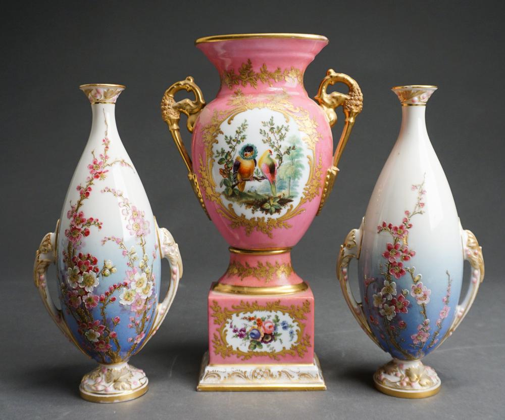 ASSEMBLED THREE-PIECE GARNITURE