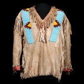 Assiniboine Beaded Hide War Sh
