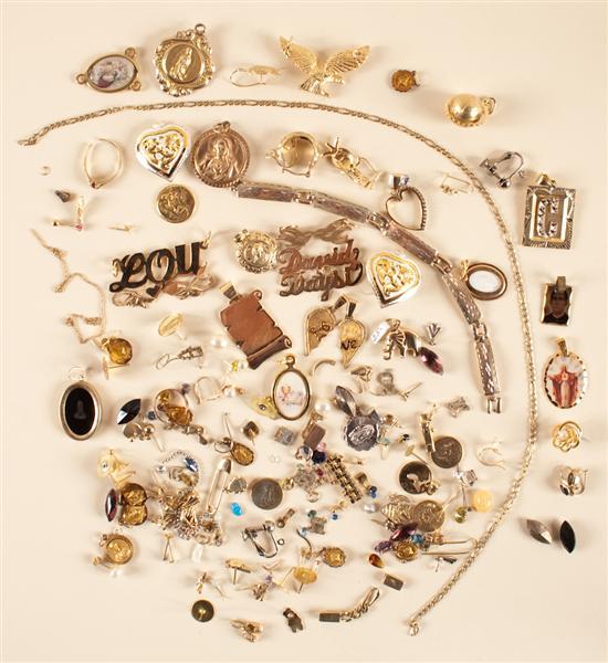 Assorted 10K gold and gold plated