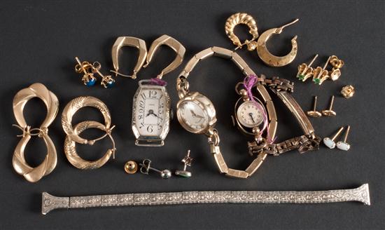 Assorted 10K gold silver