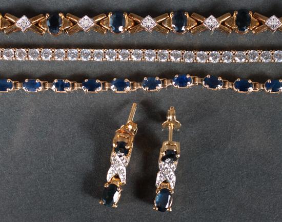 Assorted 14K yellow gold diamond