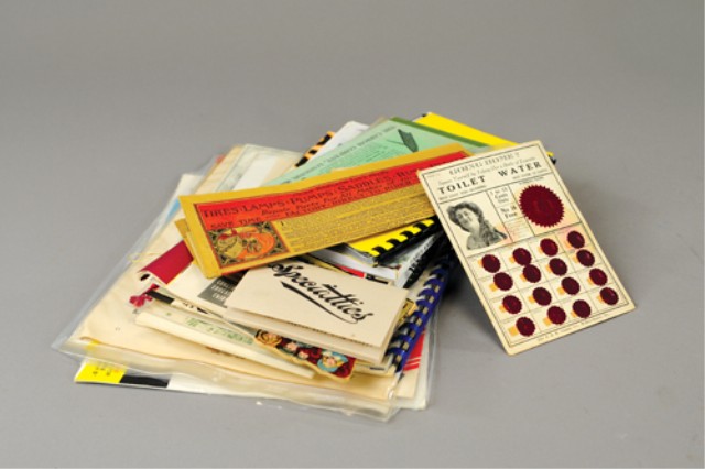 ASSORTED ADS AND EPHEMERA LOT