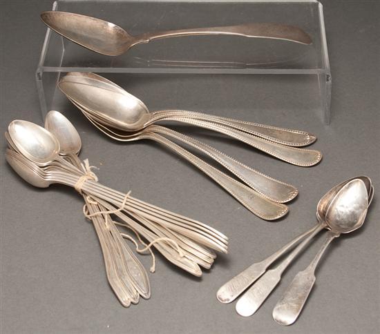 Assorted American silver flatware