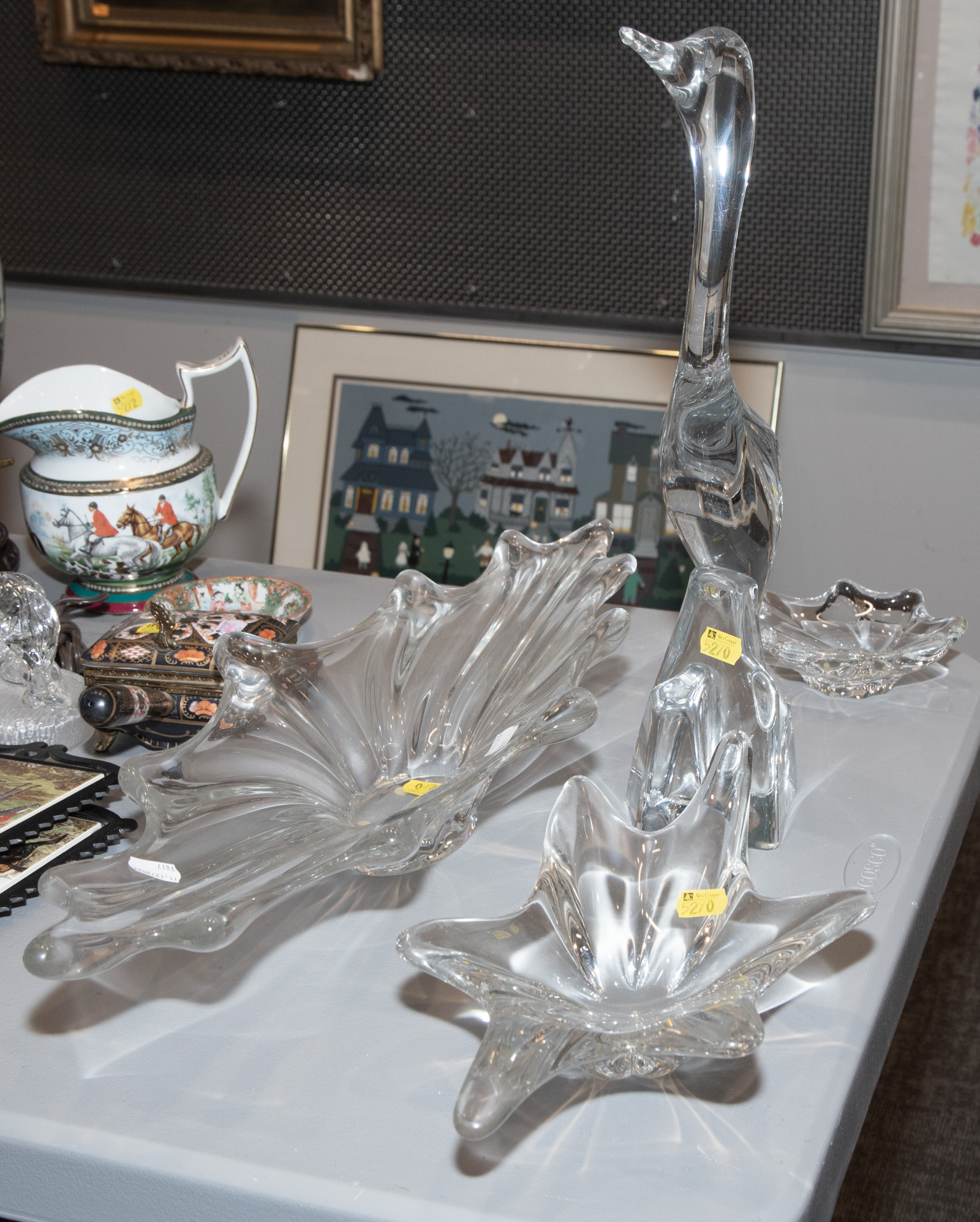 ASSORTED ART GLASS Includes large