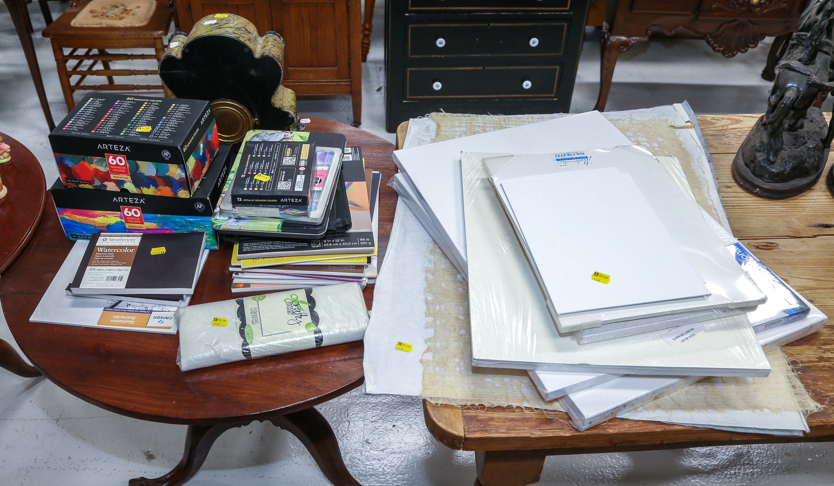 ASSORTED ART SUPPLIES Including