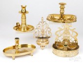 ASSORTED BRASS LIGHTING, 19TH/