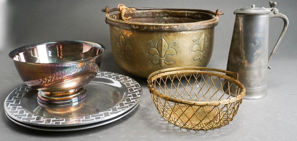 ASSORTED BRASS, PEWTER AND METAL
