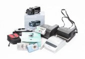ASSORTED CAMERAS AND CAMCORDER