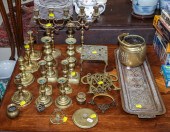 ASSORTED CANDLESTICKS & OTHER