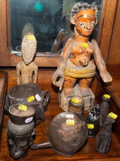 ASSORTED CARVED WOOD ETHNOGRAP