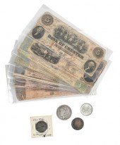 ASSORTED COINS AND CURRENCYHT-