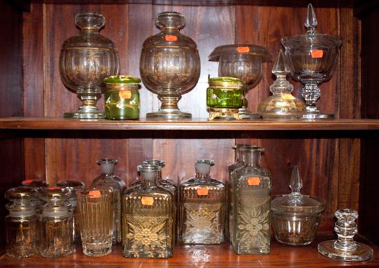 Assorted continental etched and
