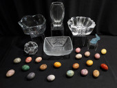 ASSORTED CRYSTAL, GLASS, ETC.