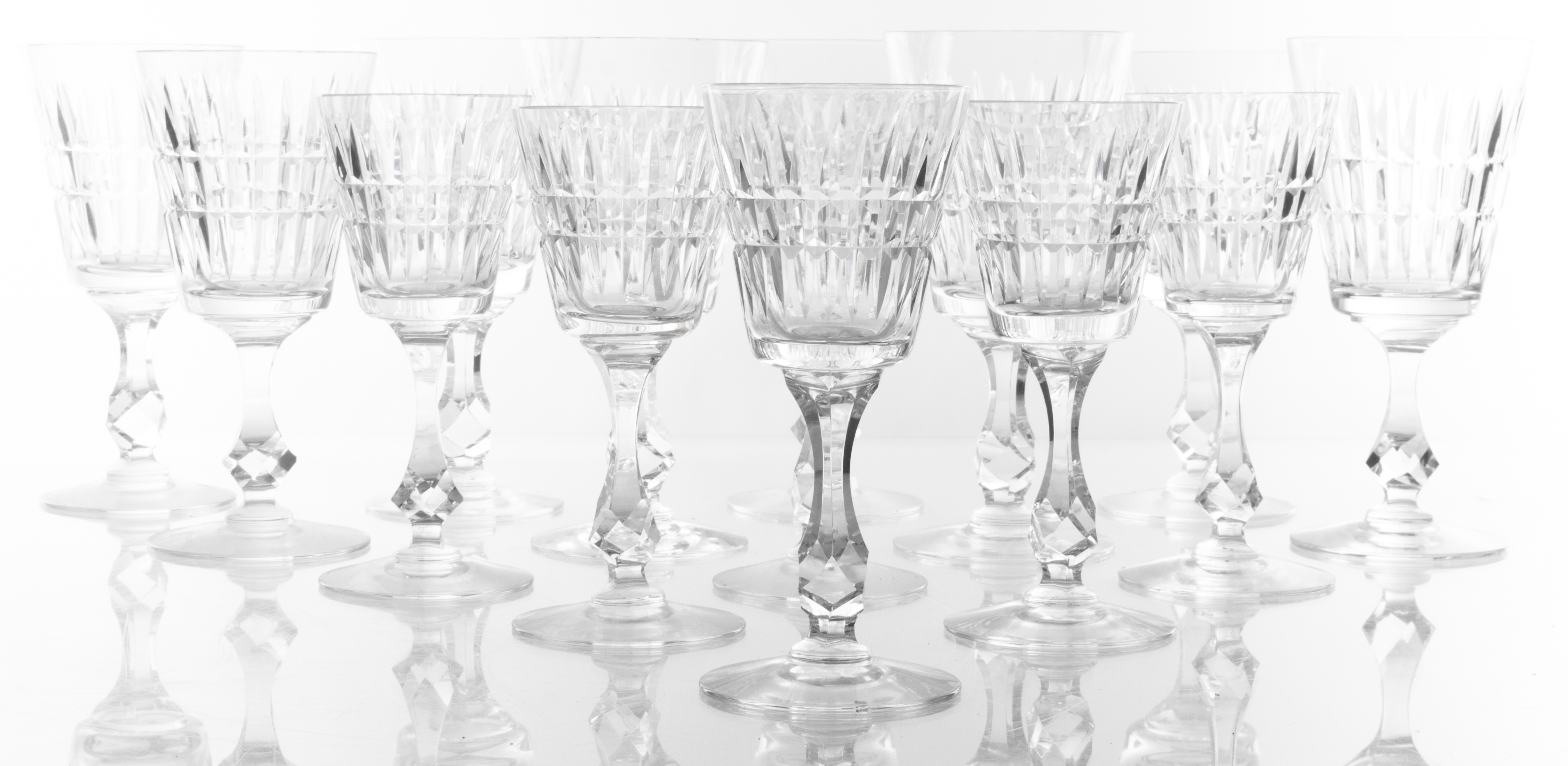 ASSORTED CRYSTAL STEMWARE, 14