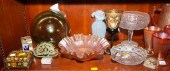 ASSORTED DECORATIONS & GLASSWA