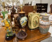 ASSORTED DECORATIVE LAMPS & CH